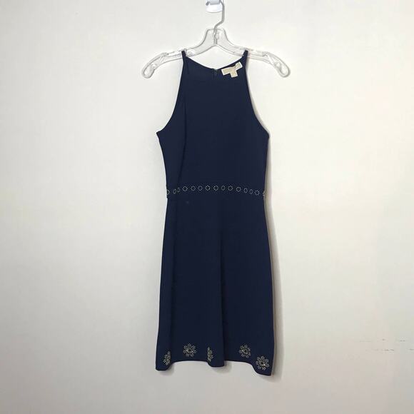Michael Michael Kors Sleeveless Studded Dress True Navy Petite Small MSRP $140 - Picture 2 of 8